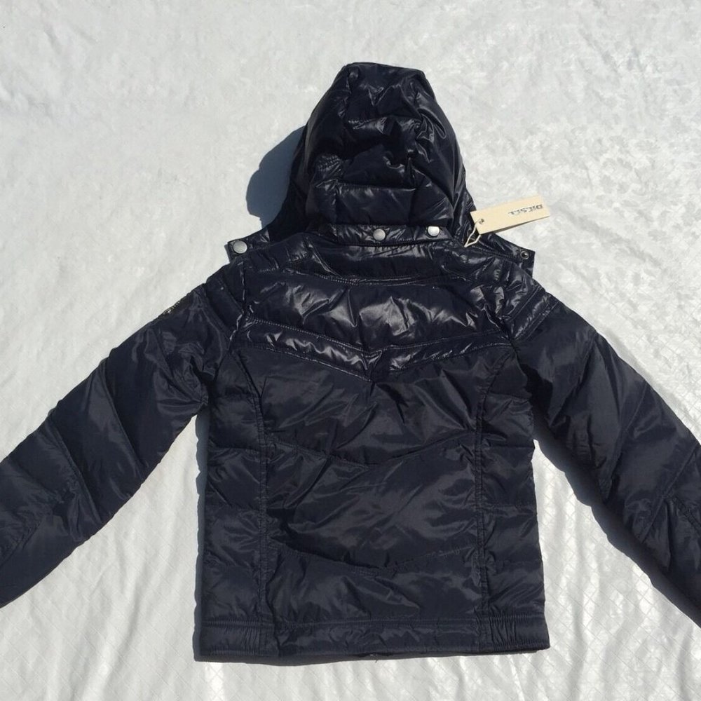 DIESEL*Navy Blue Hooded 'Janton' Jacket Coat $209 - Picture 4 of 6